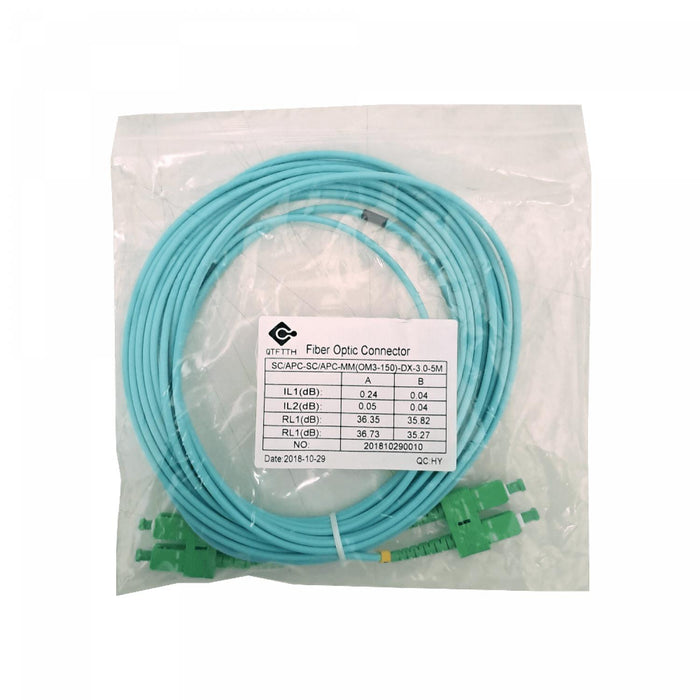 Cable de fibra óptica SC/APC-SC/APC OM3 MM Duplex Clickbox