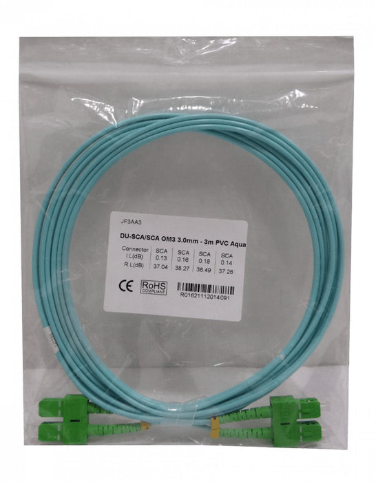 Cable de fibra óptica SC/APC-SC/APC OM3 multimodo Clickbox