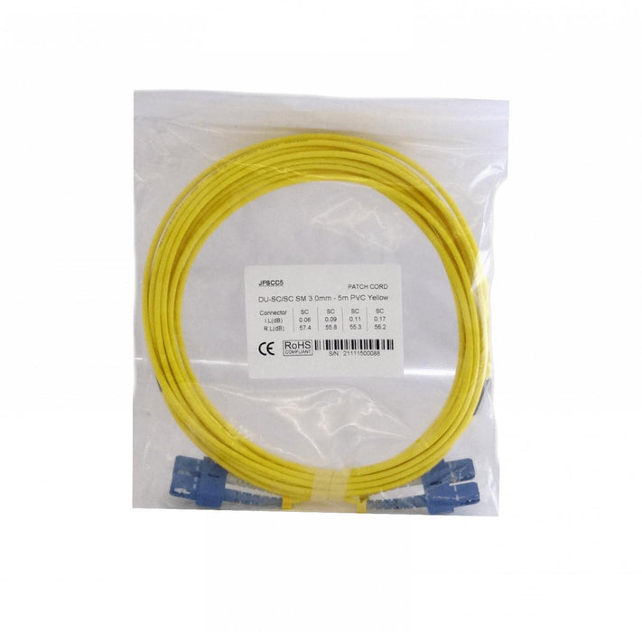 Cable de Fibra Óptica SC-SC Monomodo 5mt 9/125 Clickbox