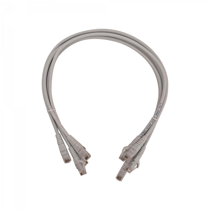 Cable de parche CAT6 gris de 60 cm inyectado con Clickbox