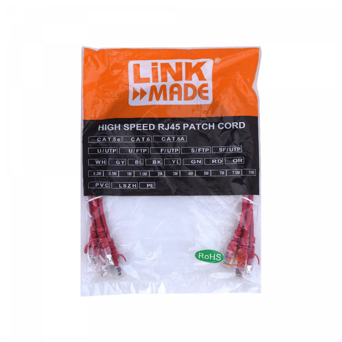 Cable de parche Cat6A U/FTP de 0,5m LINKMADE 4un Clickbox