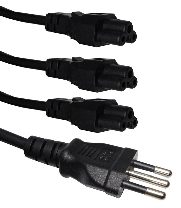 Cable de Poder Negro 0,9mt Trebol-C5-Hembra Clickbox