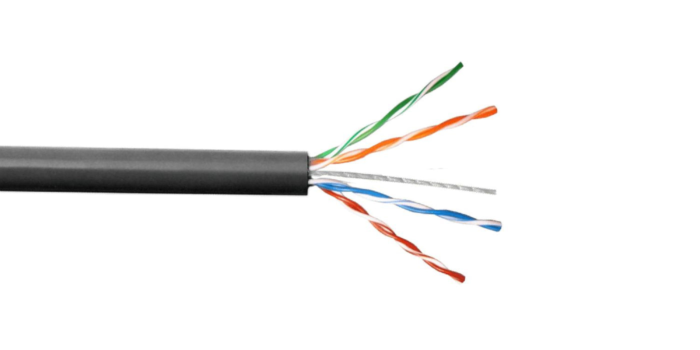 Cable de red Cat5e 100m negro UTP unifilar Clickbox