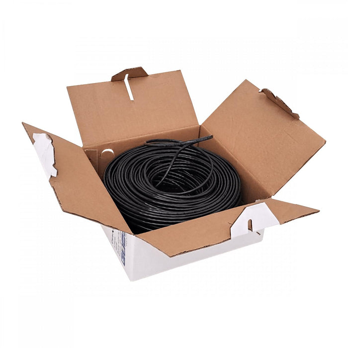 Cable de red Cat5e 100m negro UTP unifilar Clickbox