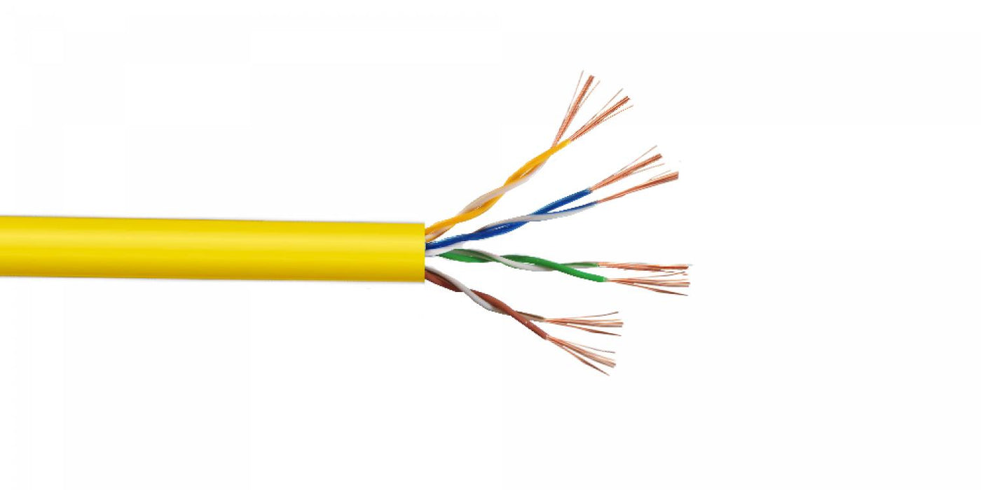Cable de red Cat5E amarillo de cobre multifilar Clickbox