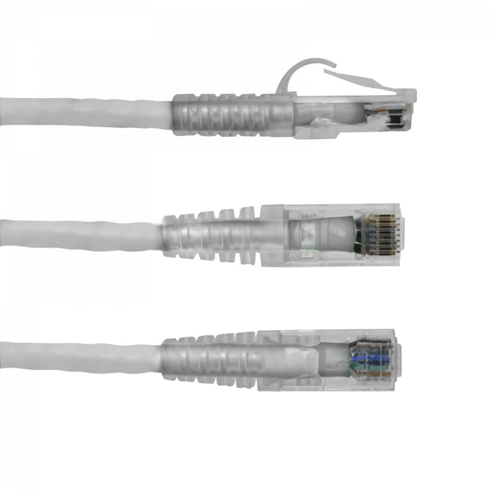 Cable de red Cat5e blanco 2mt U/UTP CM RJ45 Clickbox