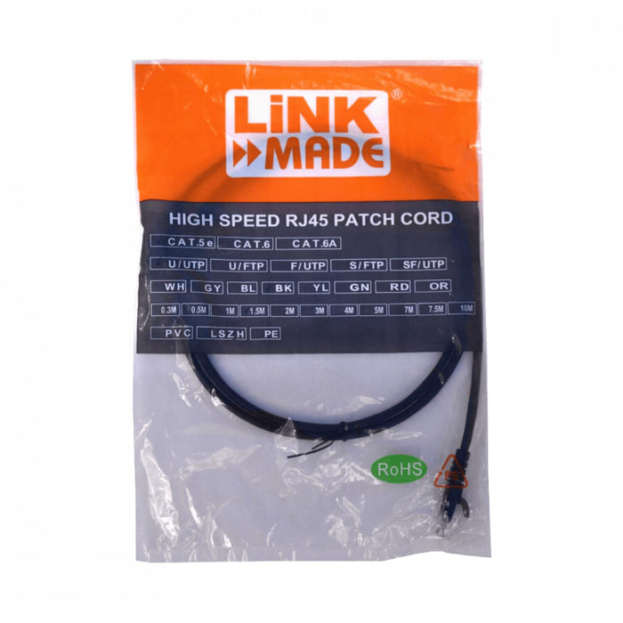 Cable de red Cat5e inyectado 1,5m negro Clickbox