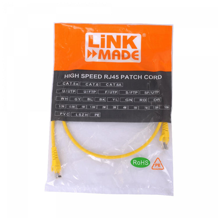 Cable de red Cat5e inyectado de 1 metro amarillo Clickbox