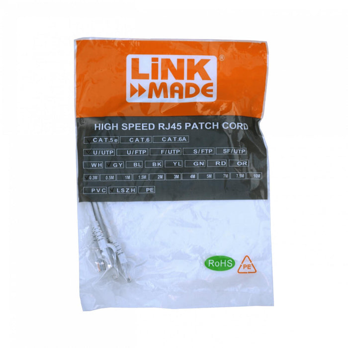 Cable de red Cat5e inyectado de 30cm gris Clickbox