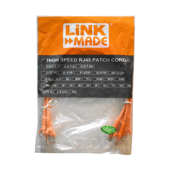 Cable de Red Cat6 50cm Inyectado Naranja Clickbox