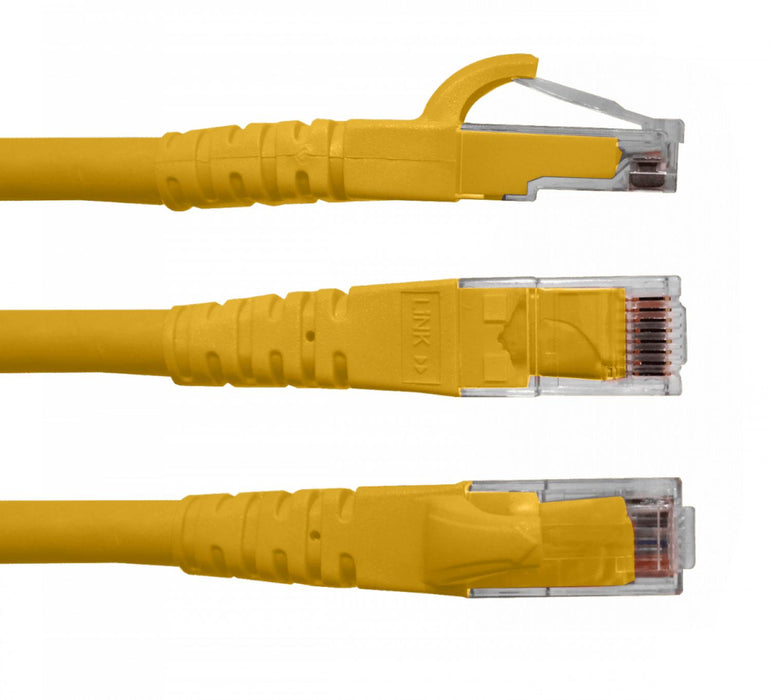 Cable de Red Cat6 Amarillo 1MT Inyectado Clickbox