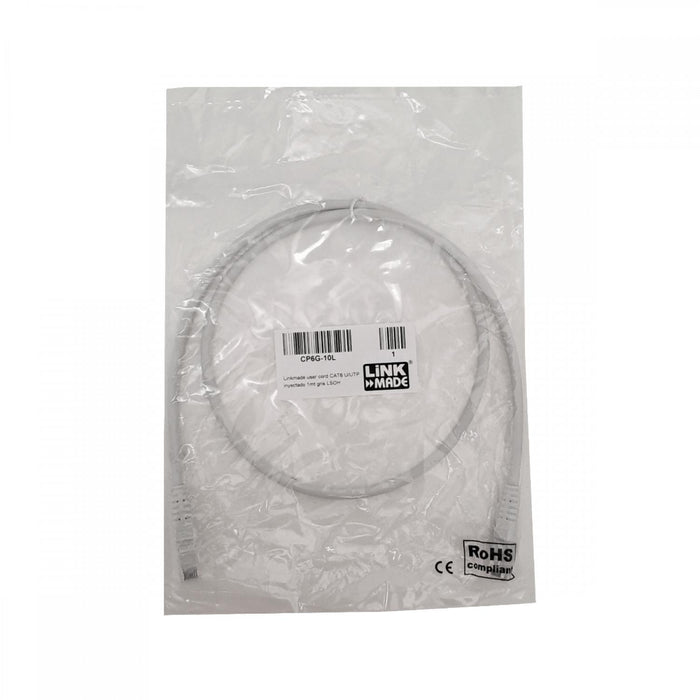 Cable de Red Cat6 Gris 1MT Inyectado Clickbox