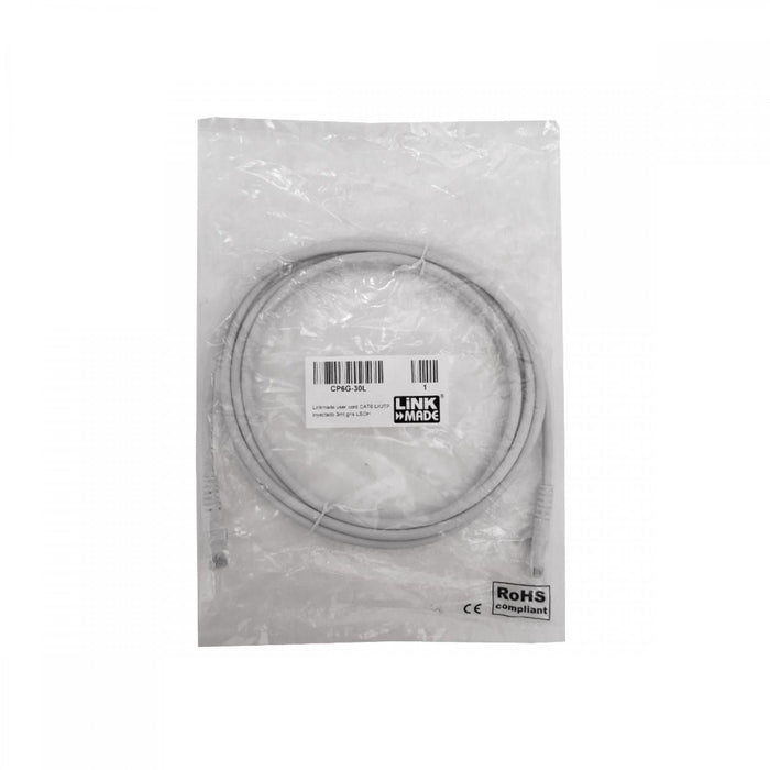 Cable de Red Cat6 Gris Inyectado 3MT Clickbox
