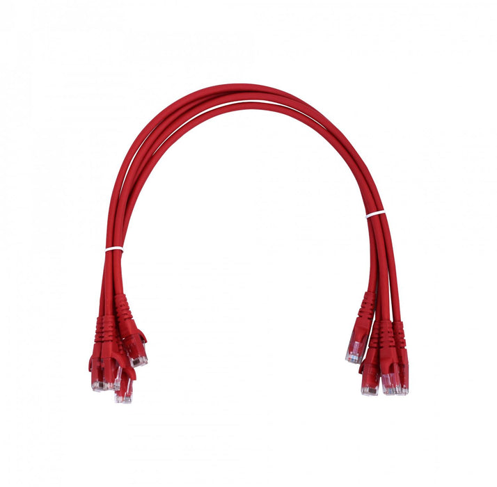 Cable de Red Cat6 Inyectado 4x0,5mt Rojo Clickbox
