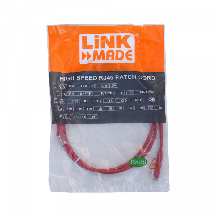 Cable de Red Cat6 LINKMADE 1,5MT Rojo Clickbox