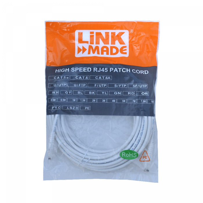 Cable de Red Cat6 U/UTP Blanco LSZH 10mt Clickbox