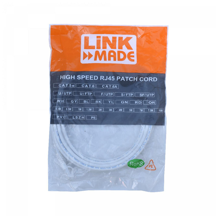 Cable de red Cat6 U/UTP blanco LSZH de 4 Clickbox