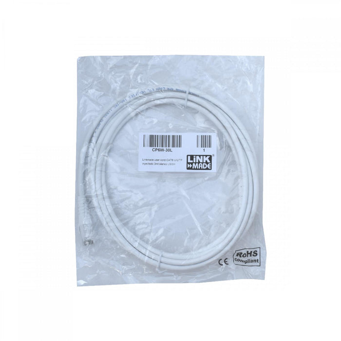 Cable de red Cat6 U/UTP LINKMADE de 3 metros, Clickbox