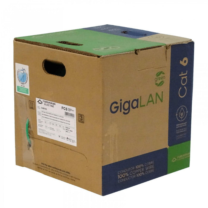 Cable de red CAT6 UTP LSZH verde 305m Clickbox