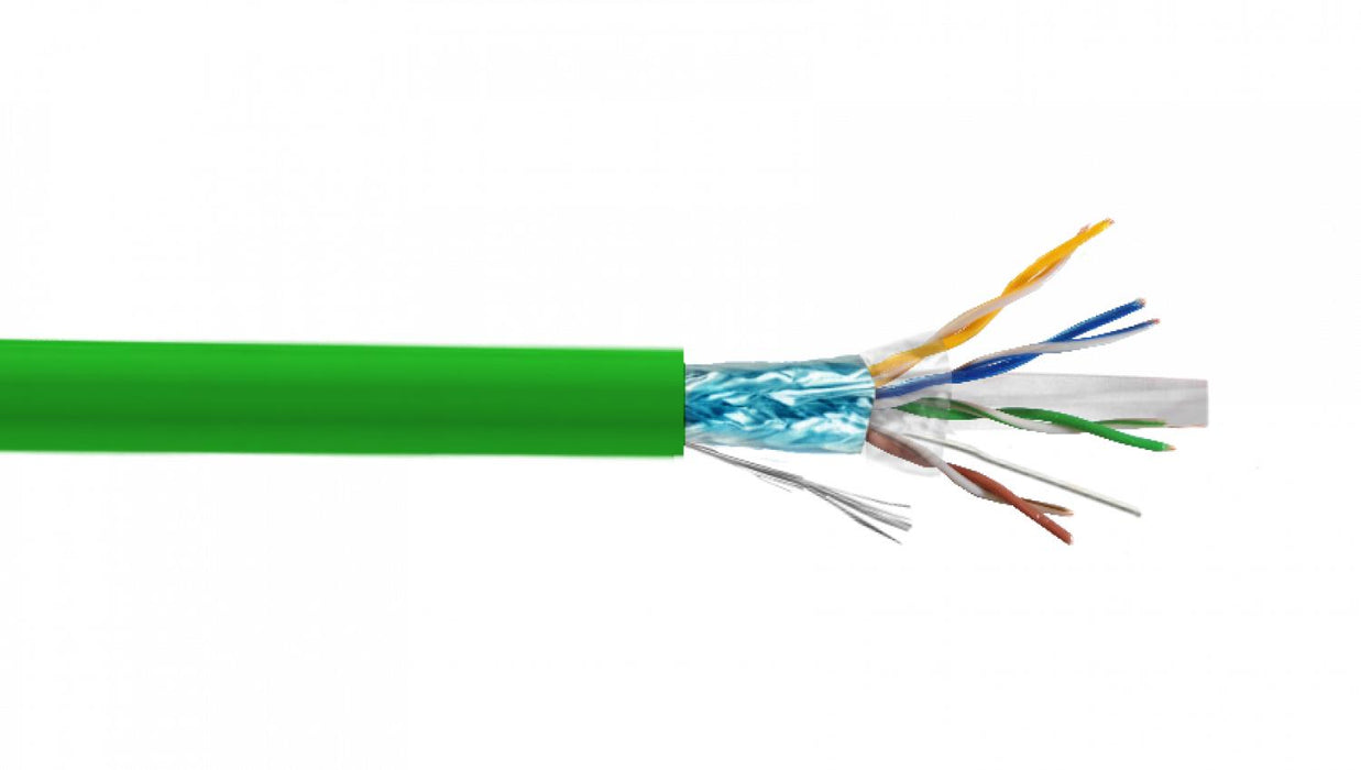 Cable de red Cat6a F/UTP LSZH verde 305mt Clickbox