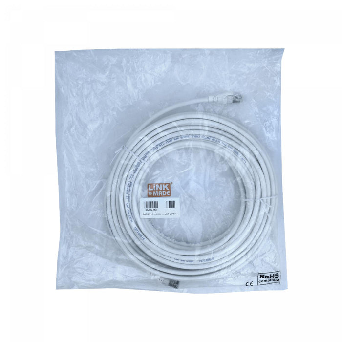 Cable de Red Cat6A U/FTP 15mt Blanco Clickbox