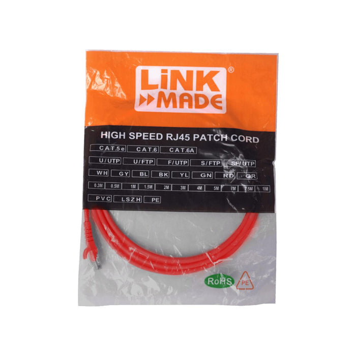 Cable de Red Cruzado Cat6 2m Rojo U/UTP Clickbox