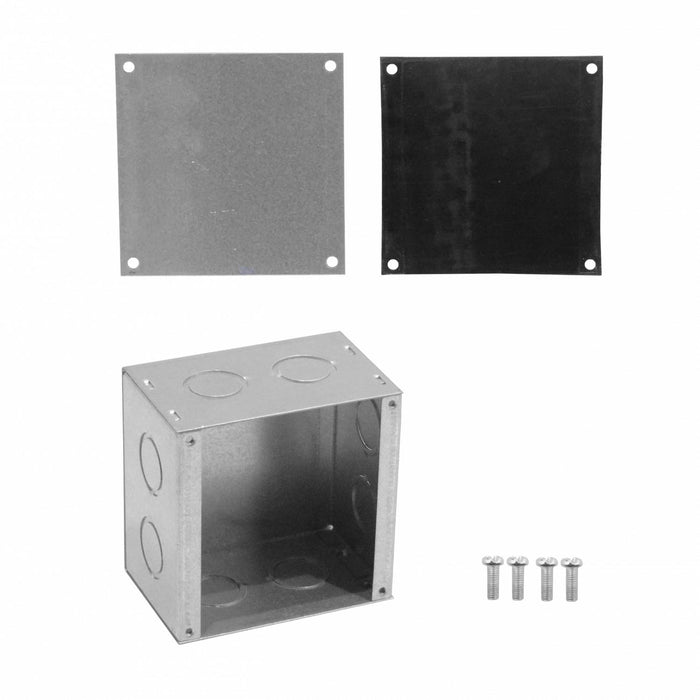 Caja metálica zincada 100x100x65mm con tapa Clickbox