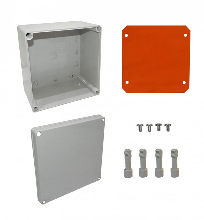 Caja Plástica TIBOX 200x200x130mm Gris Clickbox