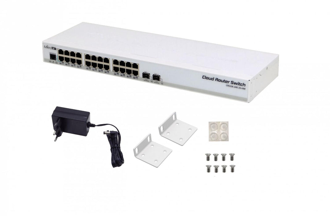 Switch MikroTik 24 Puertos Gigabit con 2 Clickbox