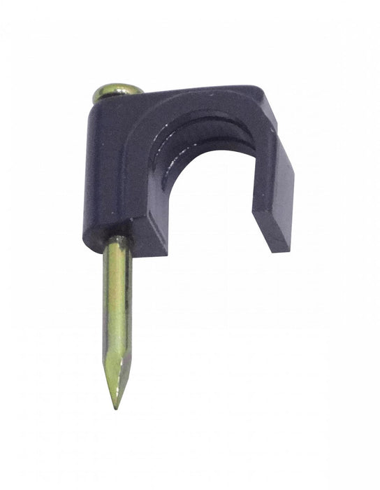 Grampa negra para cable coaxial de 8x8mm con Clickbox