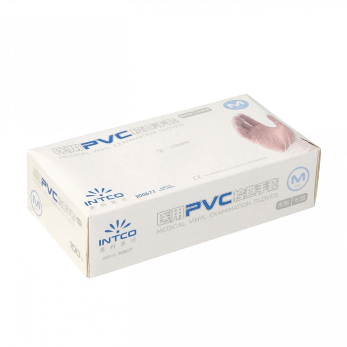 Guantes PVC desechables blancos, 100 unidades, Clickbox