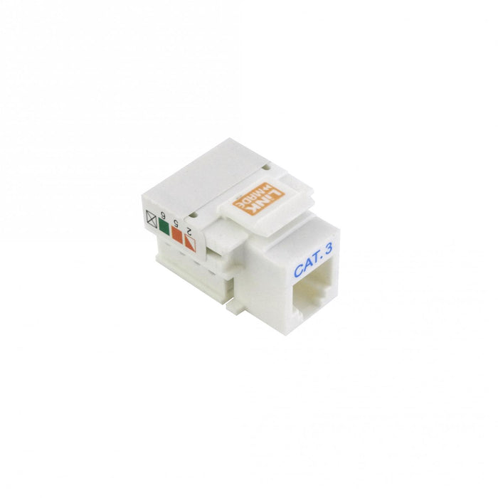 Keystone hembra blanco LINKMADE Cat3 RJ11/RJ14 Clickbox