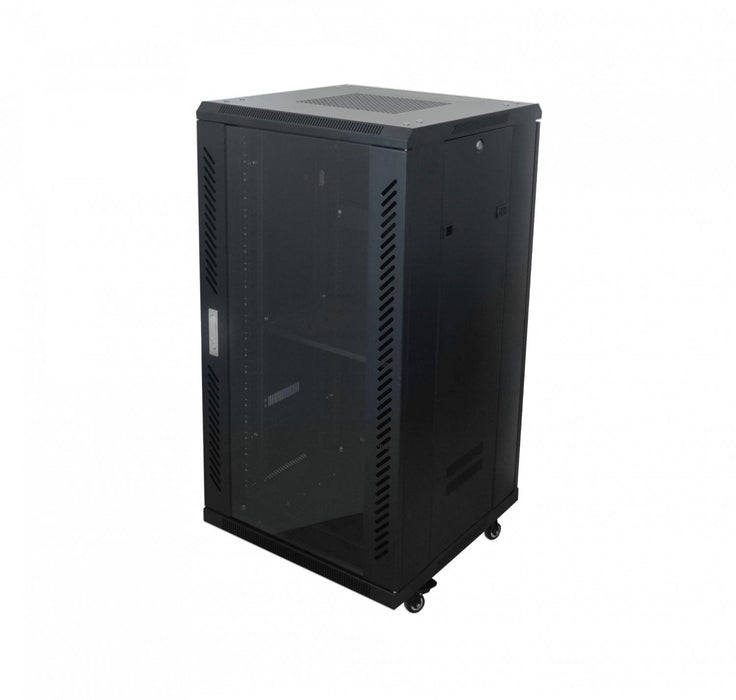 LINKMADE Rack Turbina PDU Negro 22U 600mm Vidrio Clickbox