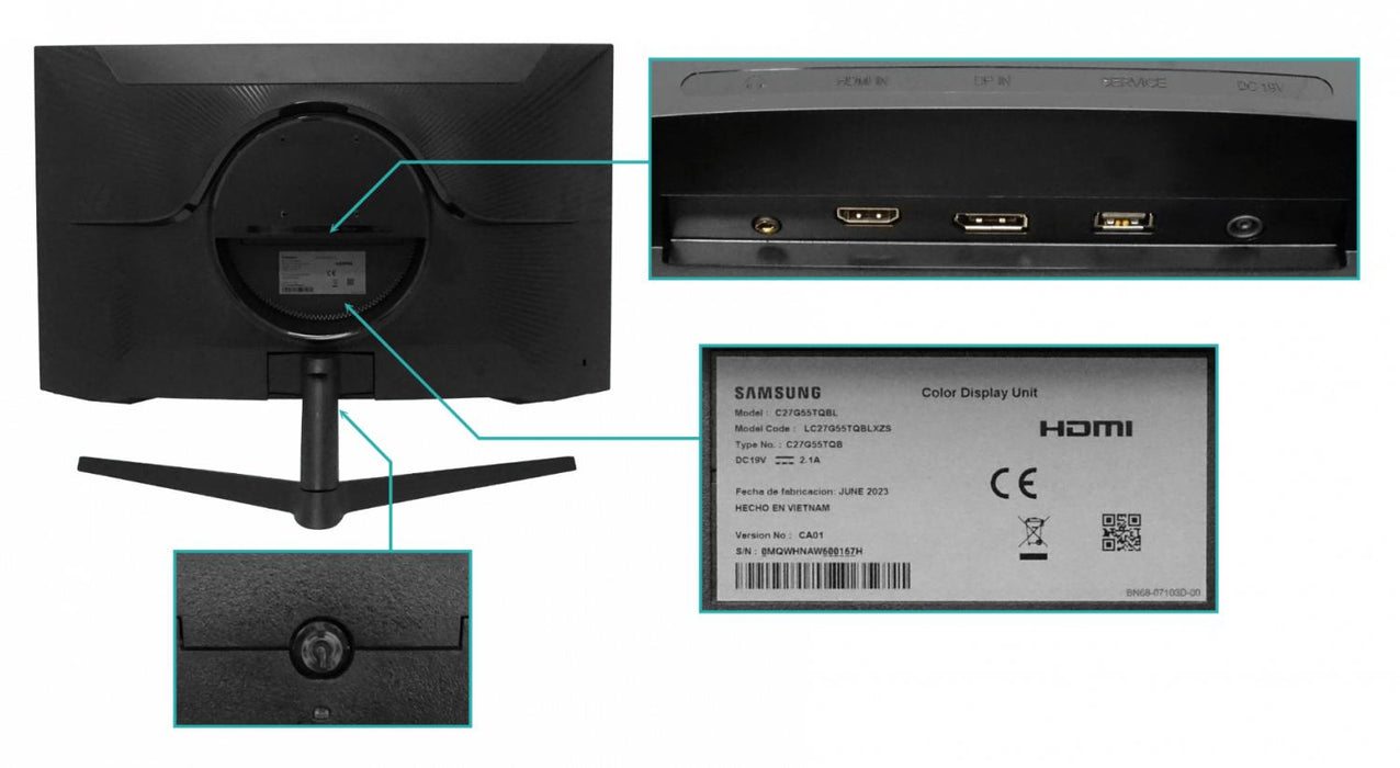 Monitor LED Samsung 27" 2560x1440 HDMI-2.0 Clickbox