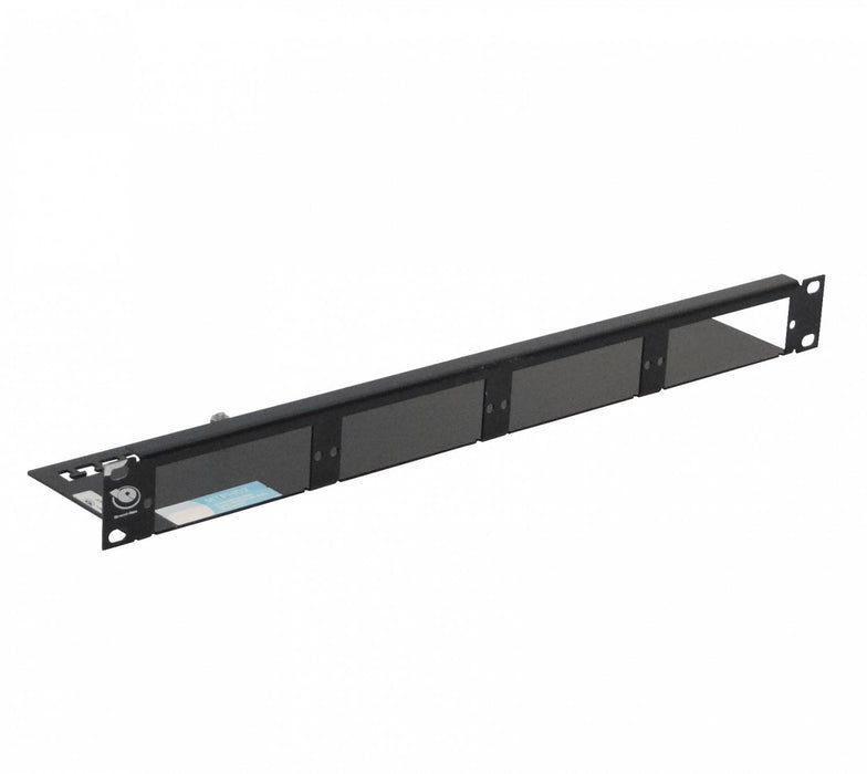 Panel de cabecera metálica para rack 1U con 4 Clickbox