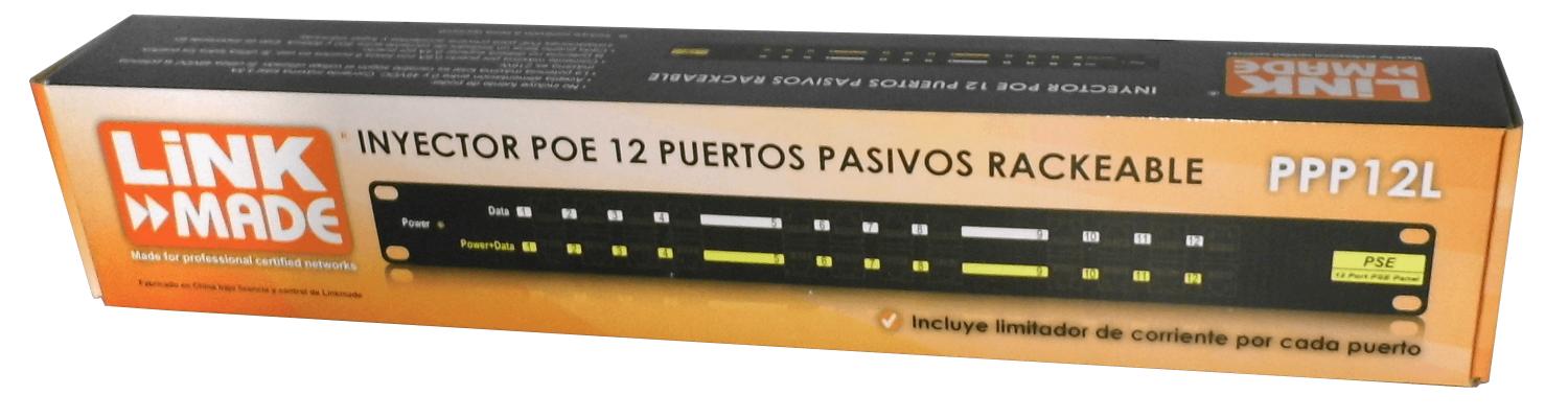 Panel de conexión PoE pasivo de 12 puertos Clickbox