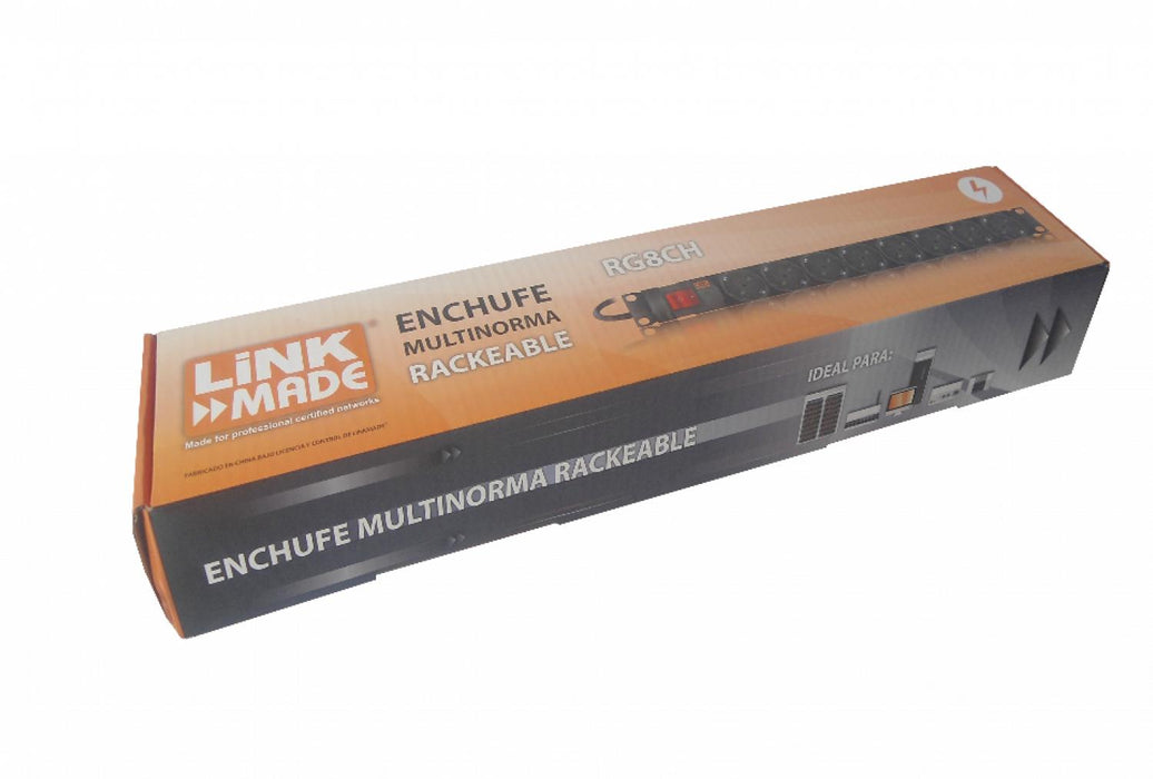 PDU LINKMADE 8 Schuko/CH-H 1 CH-Macho 10A Clickbox
