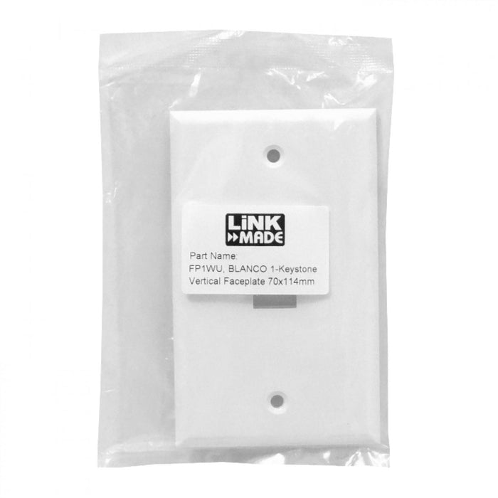 Placa Vertical Keystone Blanco 70x114mm Clickbox