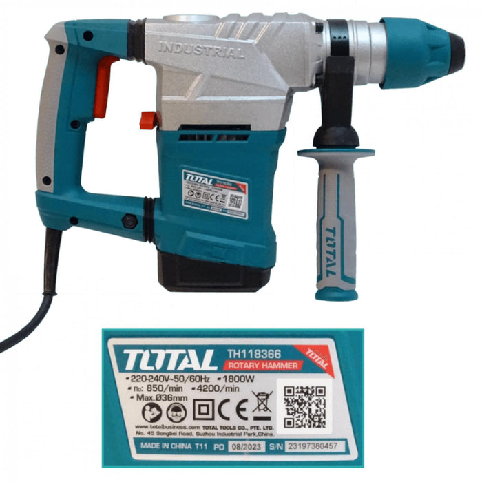 Rotomartillo SDS Plus 1800W 850rpm Clickbox