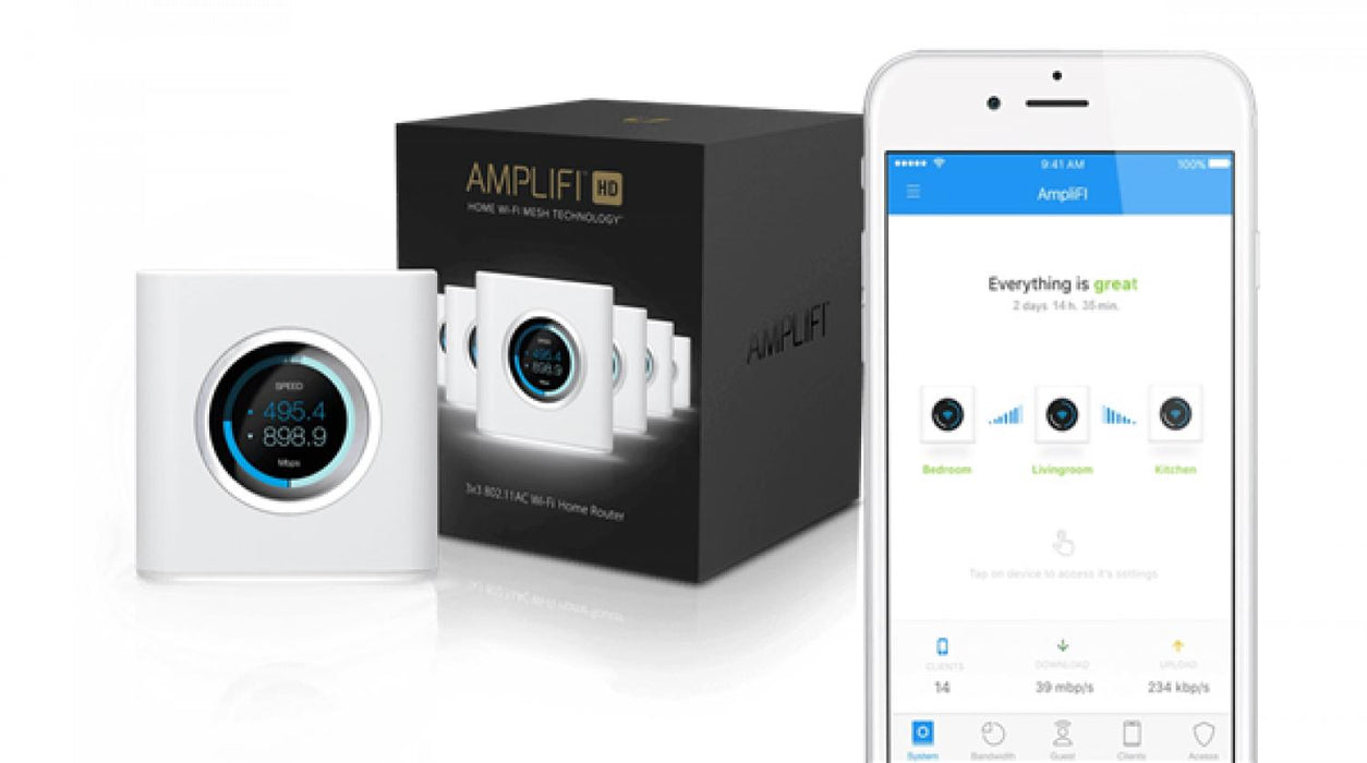 Router WiFi Mesh AC1300 con USB y tecnología HD Clickbox