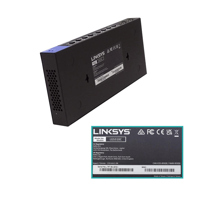 Switch inteligente LINKSYS 8-1000 2-SFP sin rack Clickbox