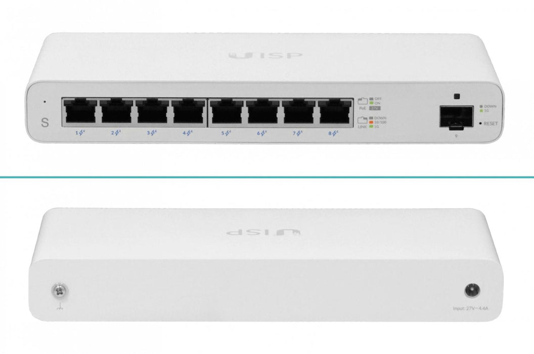 Switch MicroPop 8-1000-PoE-Pasivo 1-SFP, Clickbox