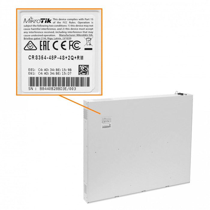Switch MIKROTIK 48 Puertos Gigabit PoE+ 4 Puertos Clickbox