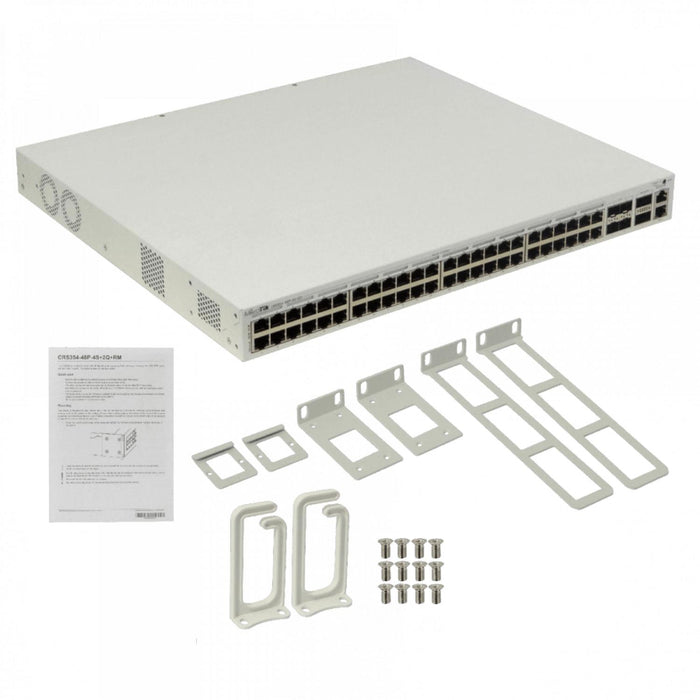 Switch MIKROTIK 48 Puertos Gigabit PoE+ 4 Puertos Clickbox