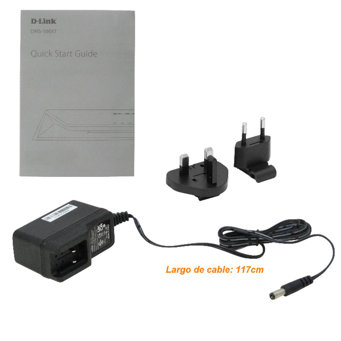 Switch no-administrable D-LINK 5-2500 1-10G con Clickbox