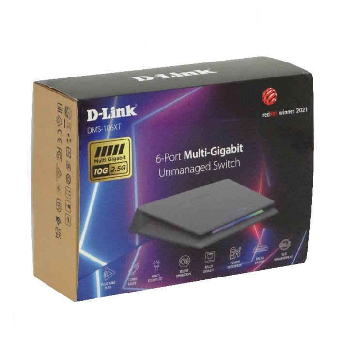Switch no-administrable D-LINK 5-2500 1-10G con Clickbox