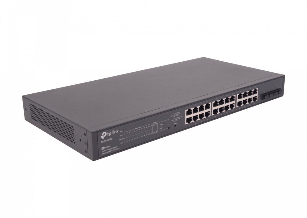 Switch PoE+ 24 Puertos Gigabit 4 SFP Clickbox