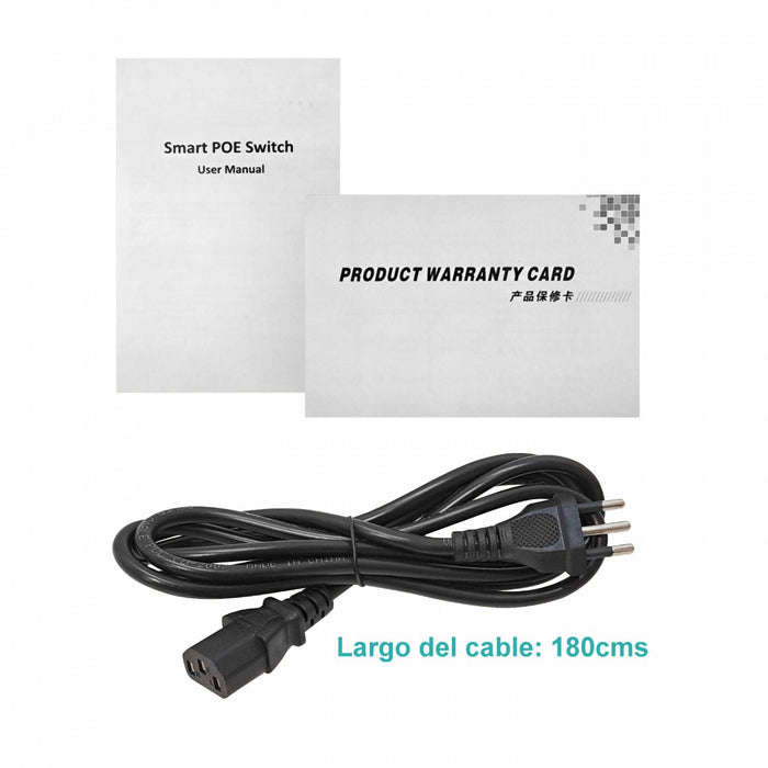 Switch PoE 8 Puertos 100 Mbps 2 Puertos Gigabit Clickbox
