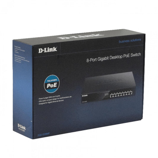 Switch PoE 8 puertos 1000 Mbps D-LINK 140W total Clickbox
