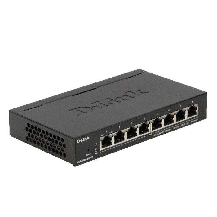 Switch PoE 8 Puertos 1000 Mbps D-LINK Smart, 48V Clickbox